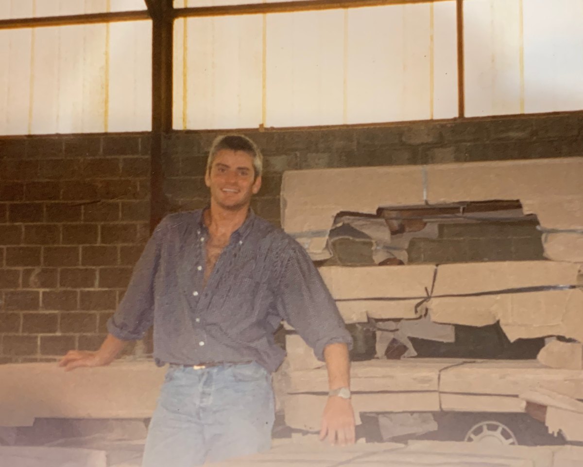 Thierry Wolf on Colombus's first day of business, in 1996