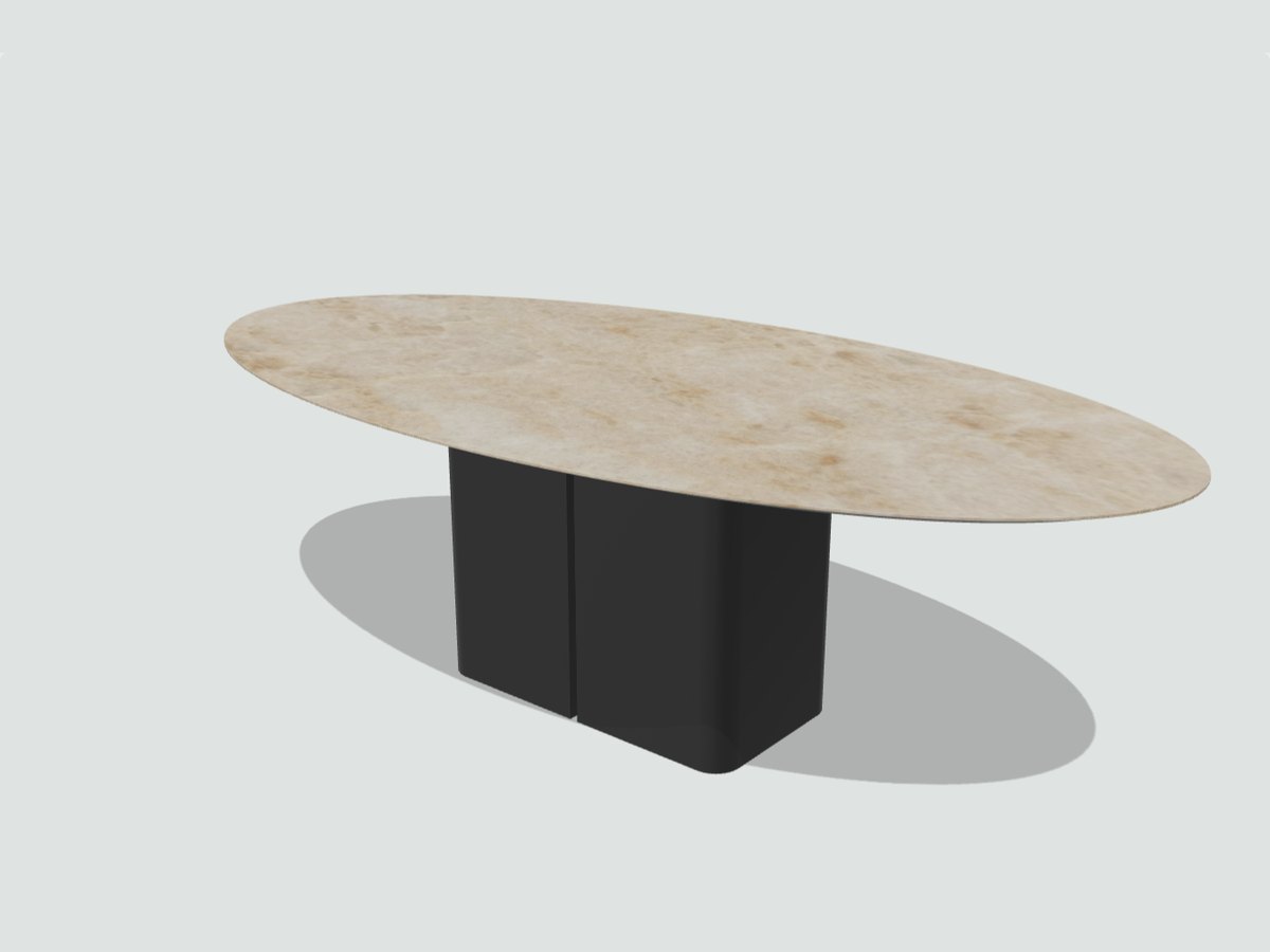 Table de repas en céramique Miami — COLOMBUS, rendu 3D
