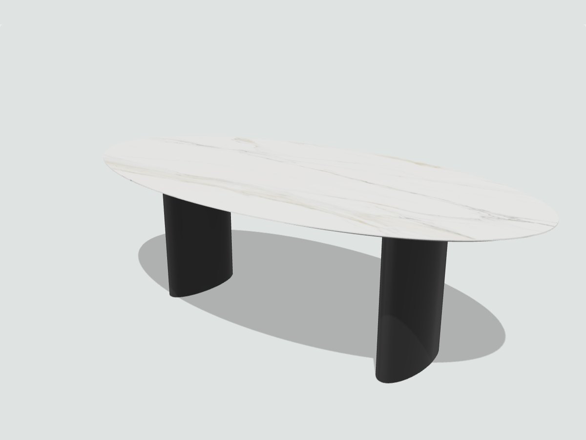 Table de repas en céramique Sixtine — COLOMBUS, rendu 3D
